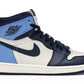 Jordan Retro 1 High Obsidian UNC