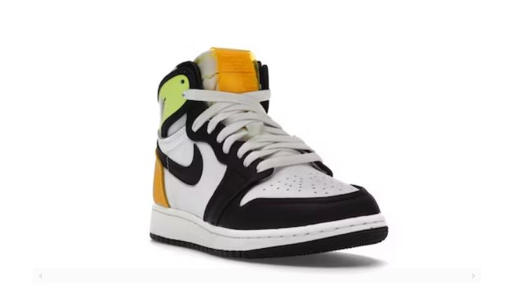 Jordan Retro 1 High White Black Volt University Gold