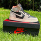 Jordan Retro 1 High Neutral Grey Hyper Crimson