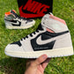 Jordan Retro 1 High Neutral Grey Hyper Crimson