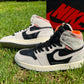 Jordan Retro 1 High Neutral Grey Hyper Crimson