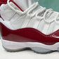 Jordan Retro 11 blanco con rojo